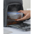 Grote geïsoleerde lunch koeler tas lichtgewicht lunchbox voor vrouwelijke mannen, opvouwbare dubbele laag waterdichte lekvrije koeltas